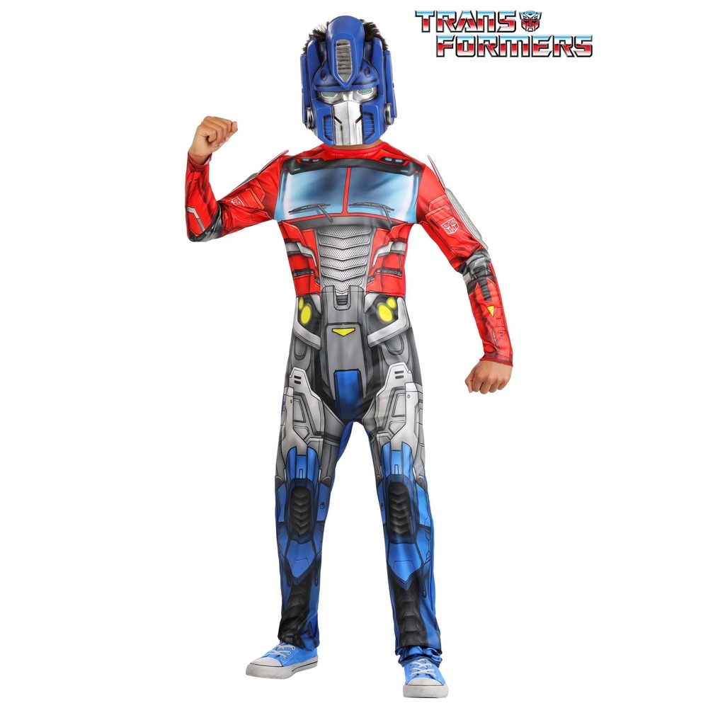 Transformers Optimus Prime Costume Kids Medium Red Blue Mask Jumpsuit Autobot
